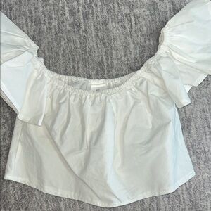 White Off-Shoulder crop Top for girls or toddler